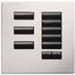 Lutron HWIS-8BRL-F-BN HomeWorks QS Wired International seeTouch 8-Button/Faceplate Kit with Raise/Lower, Frameless Style, Matte Finish, Bright Nickel