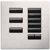 Lutron HWIS-8BRL-F-BN HomeWorks QS Wired International seeTouch 8-Button/Faceplate Kit with Raise/Lower, Frameless Style, Matte Finish, Bright Nickel