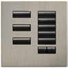 Lutron HWIS-8BRL-F-SN HomeWorks QS Wired International seeTouch 8-Button/Faceplate Kit with Raise/Lower, Frameless Style, Matte Finish, Satin Nickel