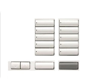 Lutron LBK-T10RL-BL-E HomeWorks RF Large Button Tabletop 10-button with Raise/Lower, Engraved, Button Kit only in Black