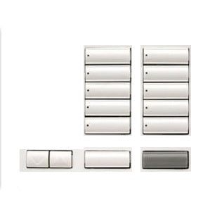Lutron LBK-T10RL-WH-E HomeWorks RF Large Button Tabletop 10-button with Raise/Lower, Engraved, Button Kit only in White