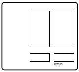 Lutron LFK-T10CRL-BLA-E HomeWorks QS RF seeTouch 10-Button with Column Raise/Lower Engraved Faceplate Only, Black Anodized Aluminum