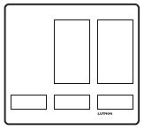 Lutron LFK-T10RL-SC-E HomeWorks QS RF seeTouch 10-Button with Master On/Off and Raise/Lower Engraved Faceplate Only, Satin Chrome