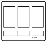 Lutron LFK-T15CRL-SB-E HomeWorks QS RF seeTouch 15-Button with Column Raise/Lower Engraved Faceplate Only, Satin Brass