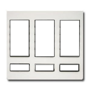 Lutron LFK-T15RL-BL-E HomeWorks RF Large Button Tabletop 15-button with Raise/Lower, Engraved, Faceplate Kit only in Black