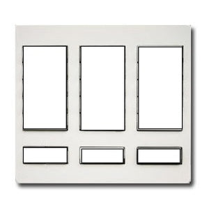 Lutron LFK-T15RL-BL-E HomeWorks RF Large Button Tabletop 15-button with Raise/Lower, Engraved, Faceplate Kit only in Black