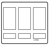 Lutron LFK-T15RL-SN-E HomeWorks QS RF seeTouch 15-Button with Master On/Off and Raise/Lower Engraved Faceplate Only, Satin Nickel