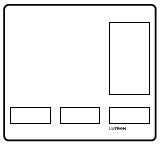 Lutron LFK-T5RL-SC-E HomeWorks QS RF seeTouch 5-Button with Master On/Off and Raise/Lower Engraved Faceplate Only, Satin Chrome