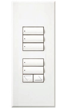 Lutron LFS-W1RLD-BN HomeWorks QS Wired seeTouch Signature Dual Group, One Raise/Lower Faceplate Kit, Architectural Metal Finish (Faceplate Only), in Bright Nickel