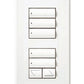 Lutron LFS-W1RLD-WH HomeWorks QS Wired seeTouch Signature Dual Group, One Raise/Lower Faceplate Kit, Architectural Matte Finish (Metal), in White