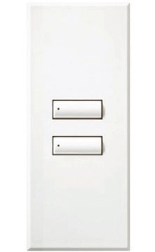 Lutron LFS-W2BS-BC HomeWorks QS Wired seeTouch Signature 2-Button Faceplate Kit, Architectural Metal Finish (Faceplate Only), in Bright Chrome