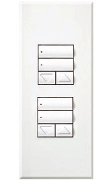 Lutron LFS-W2RLD-AU HomeWorks QS Wired seeTouch Signature Dual Group, Two Raise/Lower Faceplate Kit, Architectural Metal Finish (Faceplate Only), in Gold