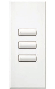 Lutron LFS-W3BS-BN HomeWorks QS Wired seeTouch Signature 3-Button Faceplate Kit, Architectural Metal Finish (Faceplate Only), in Bright Nickel