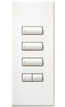 Lutron LFS-W3BSRL-SN HomeWorks QS Wired seeTouch Signature 3-Button, Raise/Lower Faceplate Kit, Architectural Metal Finish (Faceplate Only), in Satin Nickel