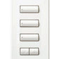 Lutron LFS-W3BSRL-WH HomeWorks QS Wired seeTouch Signature 3-Button, Raise/Lower Faceplate Kit, Architectural Matte Finish (Metal), in White