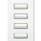 Lutron LFS-W4BS-BC HomeWorks QS Wired seeTouch Signature 4-Button Faceplate Kit, Architectural Metal Finish (Faceplate Only), in Bright Chrome