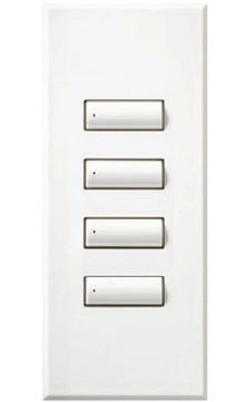 Lutron LFS-W4BS-QZ HomeWorks QS Wired seeTouch Signature 4-Button Faceplate Kit, Architectural Metal Finish (Faceplate Only), in Antique Bronze