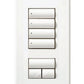 Lutron LFS-W4S-WH HomeWorks QS Wired seeTouch Signature 4-Screne, Raise/Lower Faceplate Kit, Architectural Matte Finish (Metal), in White