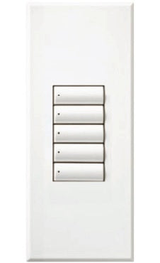 Lutron LFS-W5B-BRA HomeWorks QS Wired seeTouch Signature 5-Button Faceplate Kit, Architectural Metal Finish (Faceplate Only), in Brass Anodized Aluminum