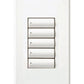 Lutron LFS-W5B-CLA HomeWorks QS Wired seeTouch Signature 5-Button Faceplate Kit, Architectural Metal Finish (Faceplate Only), in Clear Anodized Aluminum