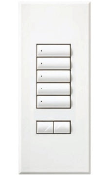 Lutron LFS-W5BRL-BLA HomeWorks QS Wired seeTouch Signature 5-Button, Raise/Lower Faceplate Kit, Architectural Metal Finish (Faceplate Only), in Black Anodized Aluminum