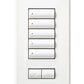 Lutron LFS-W5BRL-SN HomeWorks QS Wired seeTouch Signature 5-Button, Raise/Lower Faceplate Kit, Architectural Metal Finish (Faceplate Only), in Satin Nickel
