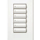 Lutron LFS-W6B-WH HomeWorks QS Wired seeTouch Signature 6-Button Faceplate Kit, Architectural Matte Finish (Metal), in White