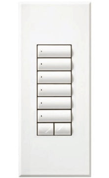 Lutron LFS-W6BRL-BN HomeWorks QS Wired seeTouch Signature 6-Button, Raise/Lower Faceplate Kit, Architectural Metal Finish (Faceplate Only), in Bright Nickel