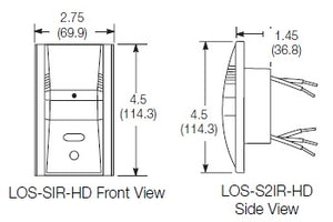 Lutron LOS-S2IR-HD-WH Passive Infrared Wall Switches, 1000 sq. ft. in White