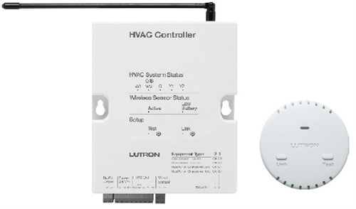 Lutron LR-HVAC-INT-MN Temperature Control Integration Package, includes one wireless temperature sensor and one HVAC Controller in Midnight