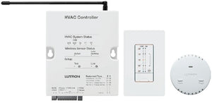 Lutron LR-HVAC-PKG-C-WH Temperature Control Package with Celsius SeeTemp, includes one wireless temperature sensor, one HVAC controller and one Celsius seeTemp wall control