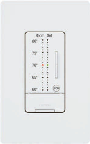 Lutron LRD-WST-F-LS SeeTemp Wall Control (Fahrenheit) in Limestone