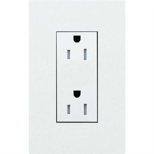 Lutron LTR-F15-TR-QB New Architectural 15A Tamper Resistant Duplex Receptacle, Wallplate Included, in Antique Bronze