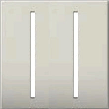 Lutron LWT-GG-BN Grafik T Architectural Wallplate 2 Gang in Bright Nickel
