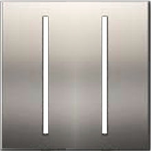 Lutron LWT-GG-SC Grafik T Architectural Wallplate 2 Gang in Satin Chrome
