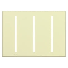 Lutron LWT-GGG-AL Grafik T Architectural Wallplate 3 Gang in Almond