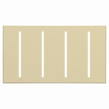 Lutron LWT-GGGG-IV Grafik T Architectural Wallplate 4 Gang in Ivory