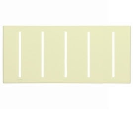 Lutron LWT-GGGGG-AL Grafik T Architectural Wallplate 5 Gang in Almond