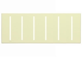Lutron LWT-GGGGGG-AL Grafik T Architectural Wallplate 6 Gangin Almond