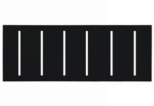 Lutron LWT-GGGGGG-BL Grafik T Architectural Wallplate 6 Gang in Black