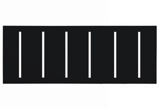 Lutron LWT-GGGGGG-BL Grafik T Architectural Wallplate 6 Gang in Black