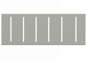 Lutron LWT-GGGGGG-GR Grafik T Architectural Wallplate 6 Gangin Gray