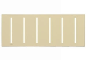 Lutron LWT-GGGGGG-IV Grafik T Architectural Wallplate 6 Gangin Ivory