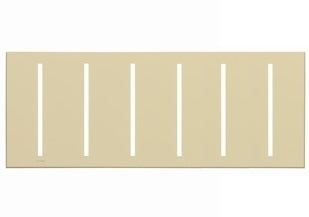 Lutron LWT-GGGGGG-IV Grafik T Architectural Wallplate 6 Gangin Ivory