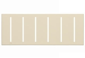 Lutron LWT-GGGGGG-LA Grafik T Architectural Wallplate 6 Gangin Light Almond
