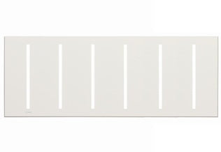 Lutron LWT-GGGGGG-WH Grafik T Architectural Wallplate 6 Gangin White