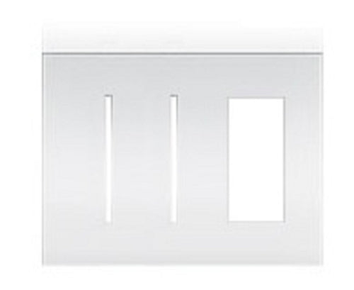 Lutron LWT-GGT-CBL New Architectural Wallplate 3 Gang, Grafik T and New Architectural Opening, in Clear Black Glass
