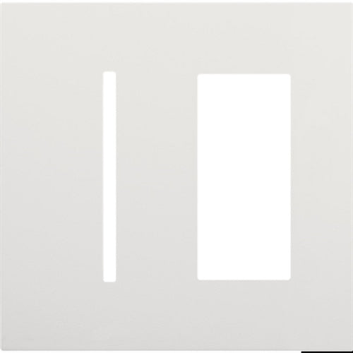 Lutron LWT-GT-CWH New Architectural Wallplate 2 Gang, Grafik T and New Architectural Opening, in Clear White Glass
