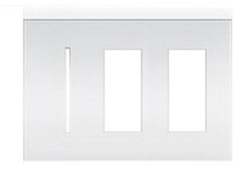 Lutron LWT-GTT-CBL New Architectural Wallplate 3 Gang, Grafik T and New Architectural Opening, in Clear Black Glass