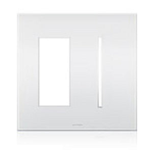 Lutron LWT-TG-CBL New Architectural Wallplate 2 Gang, New Architectural and Grafik T Opening, in Clear Black Glass